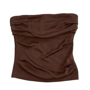 Envie Brown Strapless Tube Bandeau Top in Size Medium